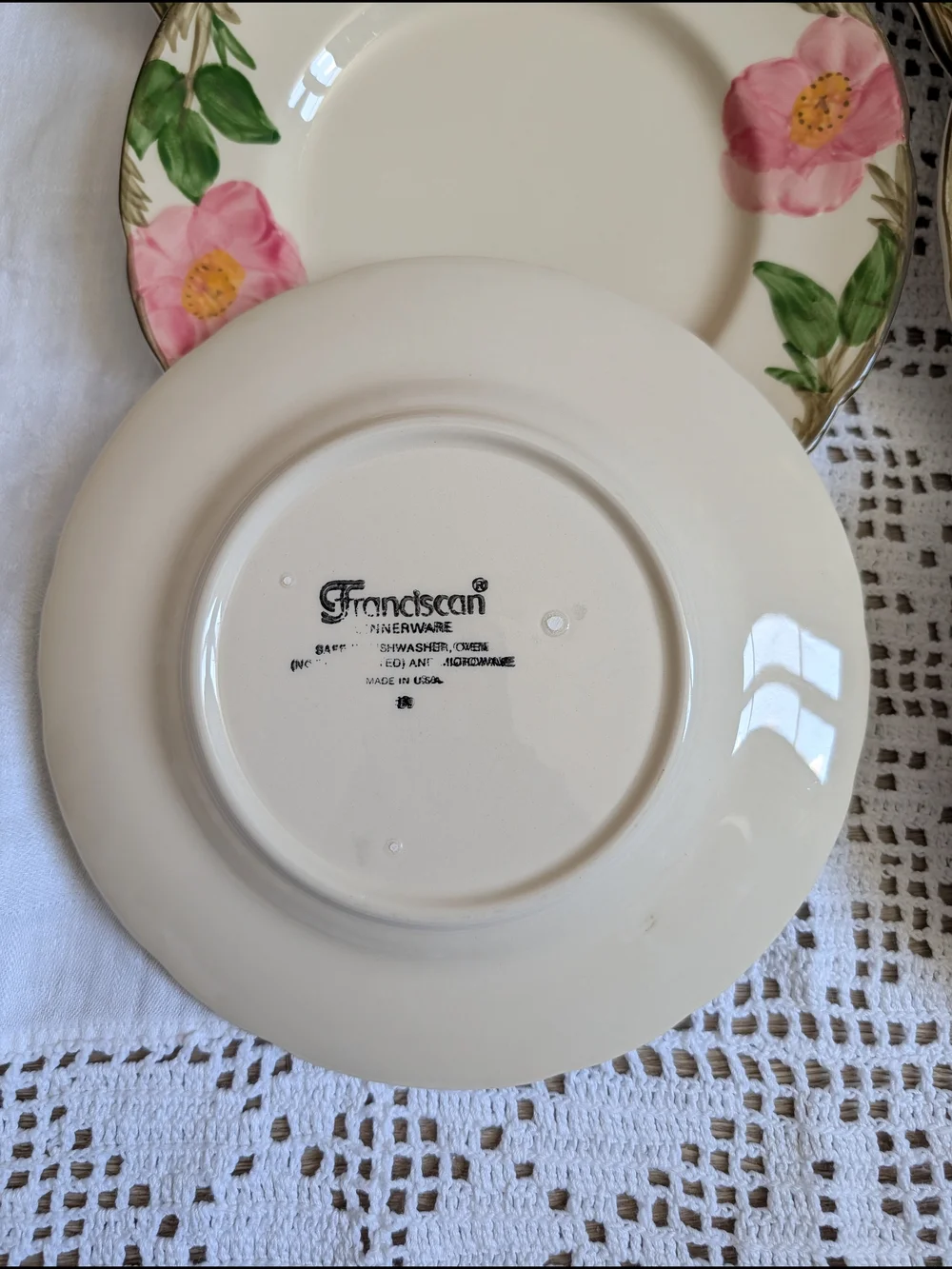 Franciscan Earthenware Desert Rose Salad Plates - Set of 4
